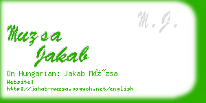 muzsa jakab business card